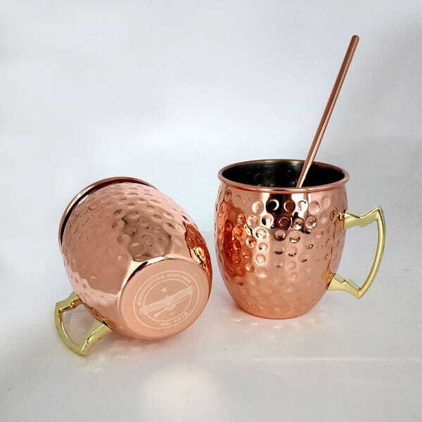 Set de Mugs de Cobre ACDR (con logo en la base)
